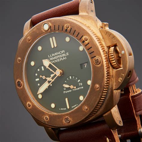 panerai submersible bronzo replica|panerai bronze case.